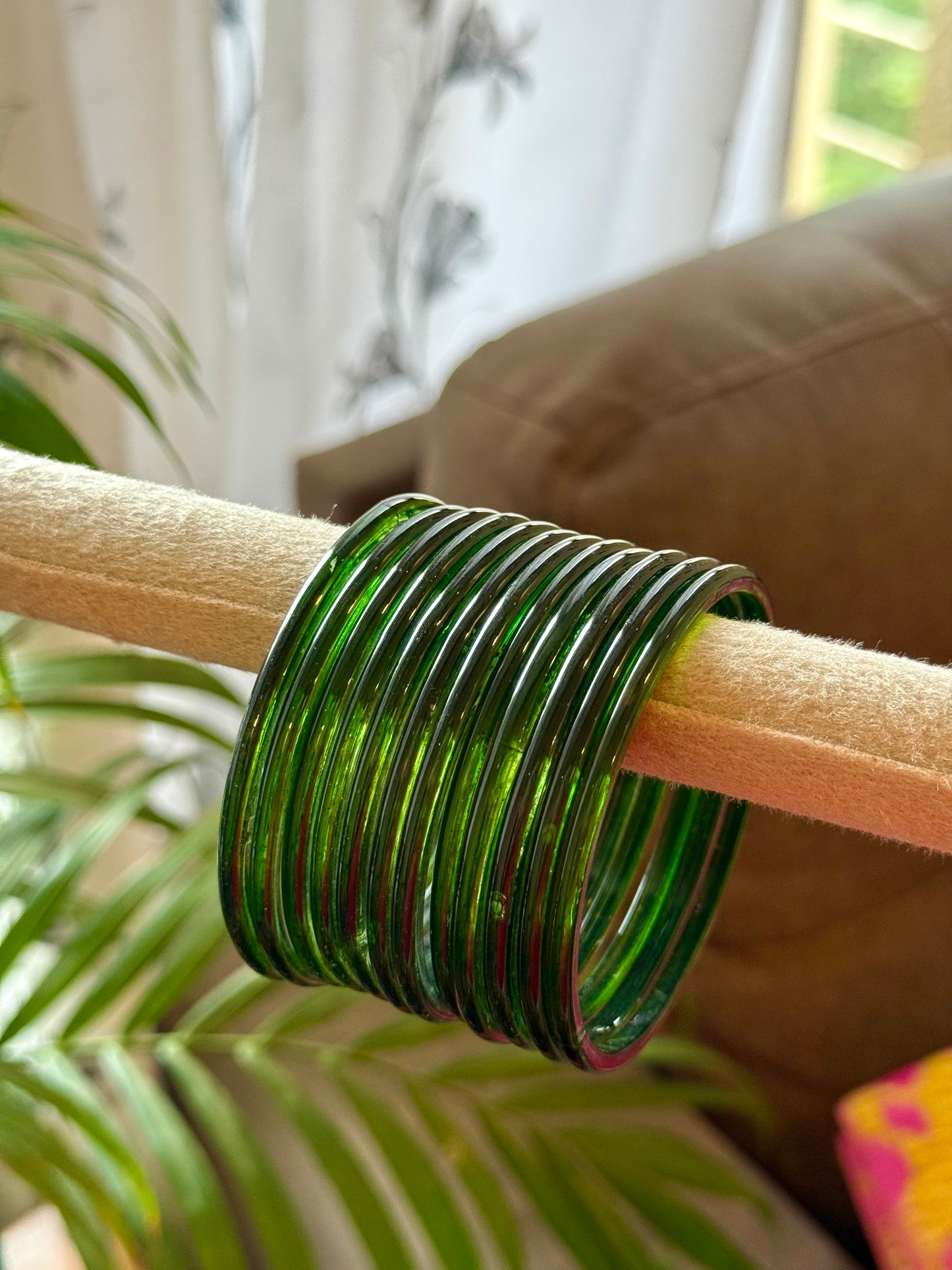 Green Jelly Bangles