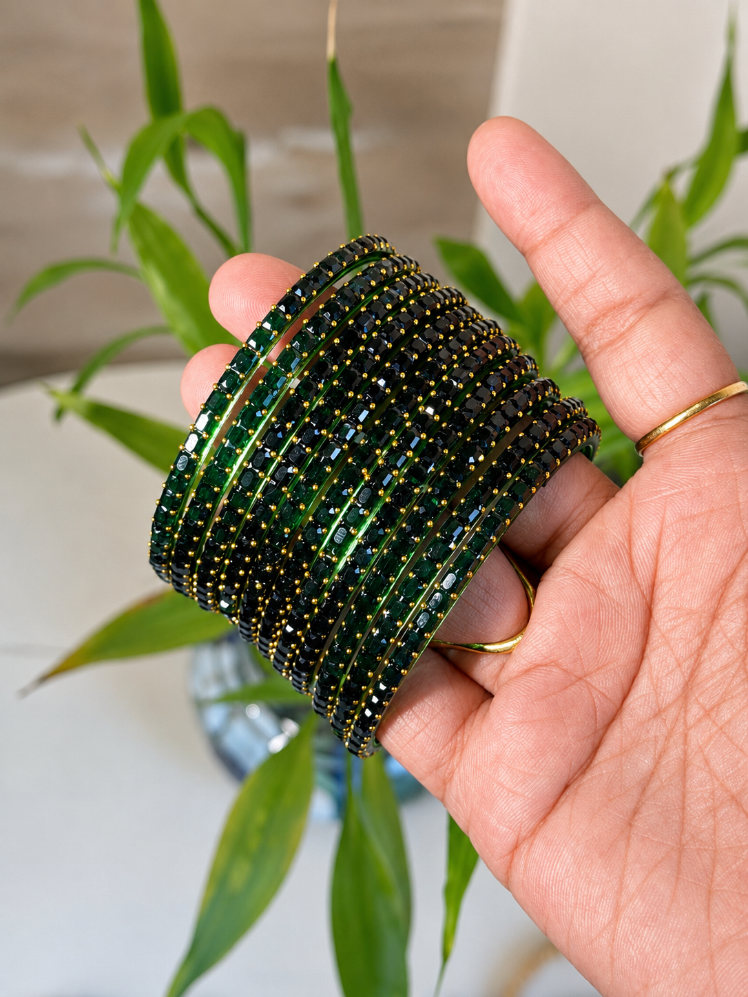 Amulya Green Bangles