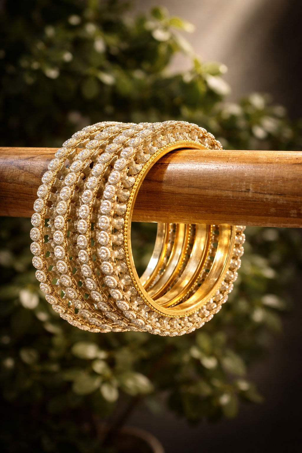 Heritage Chakra Gold-Plated Kadas (4)