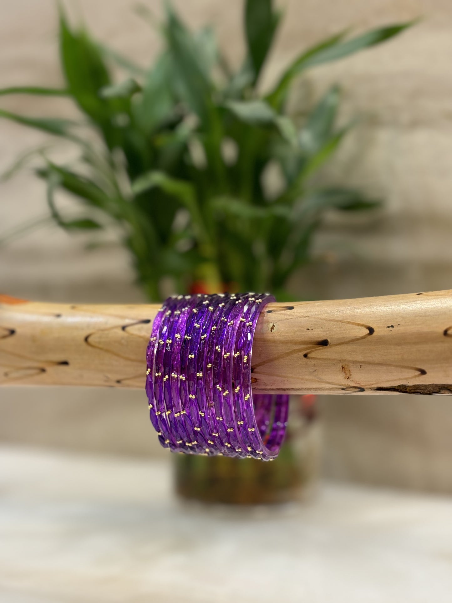Raindrop Purple Bangles