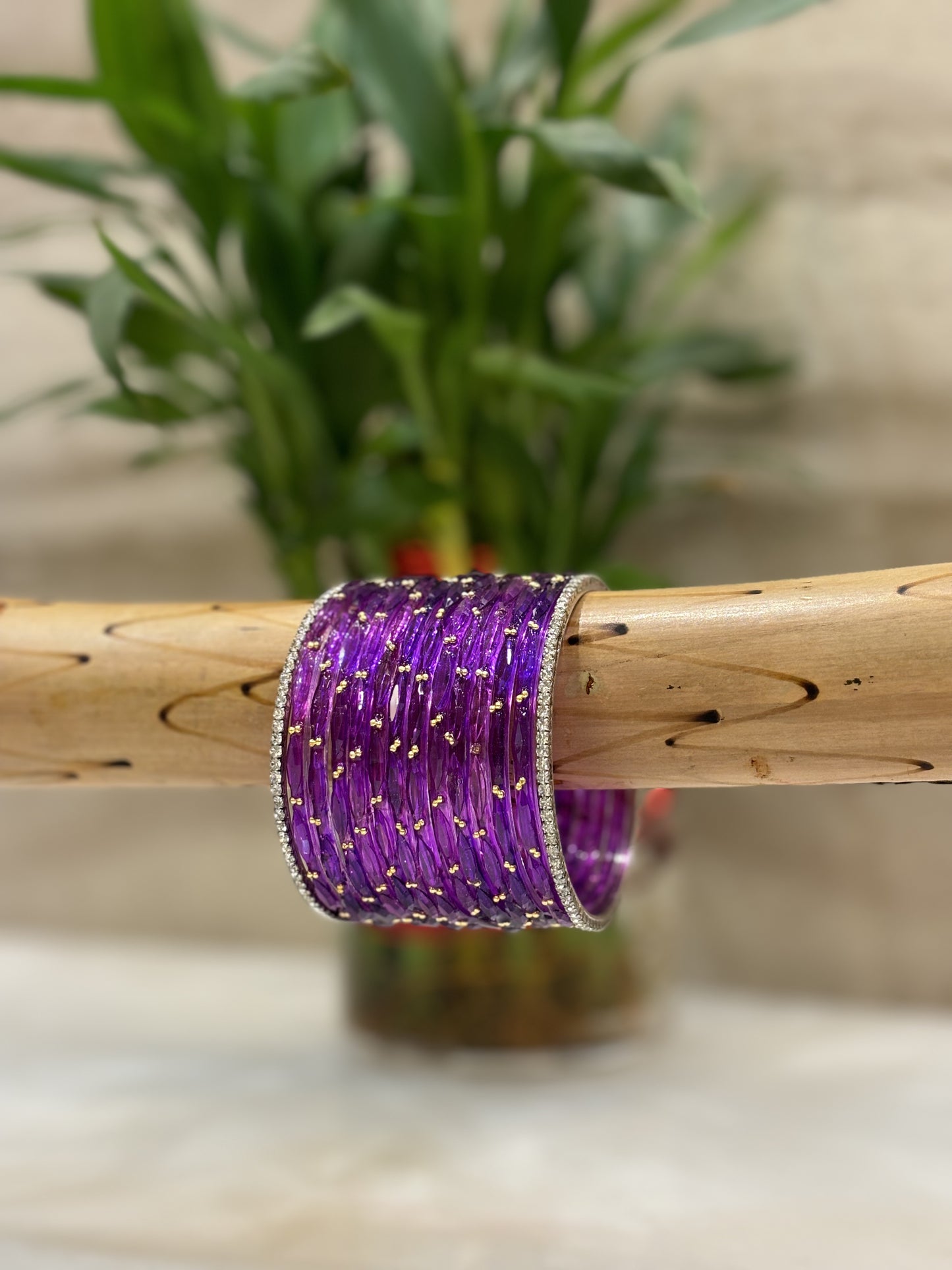 Raindrop Purple Bangles