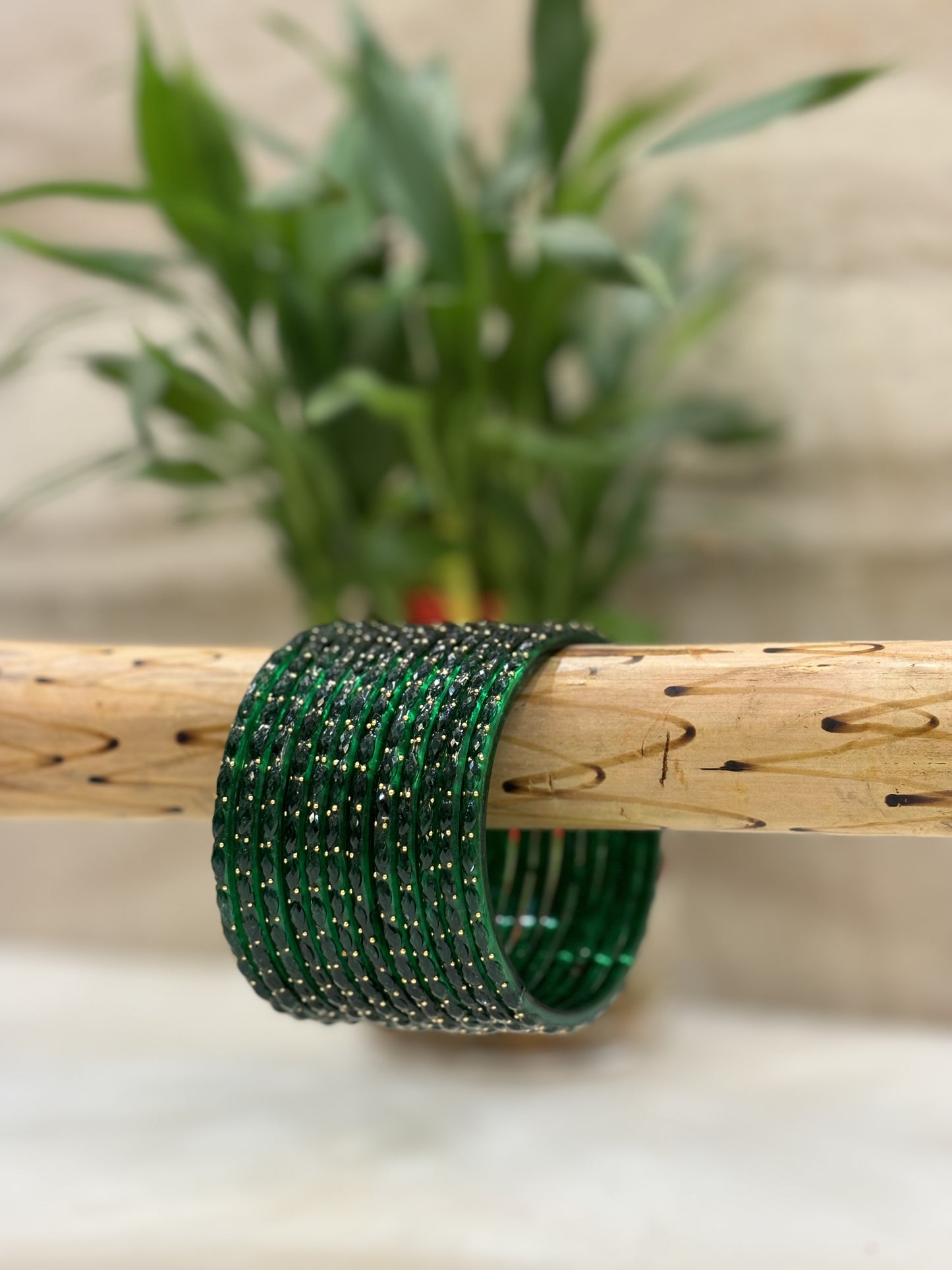 Raindrop Green Bangles