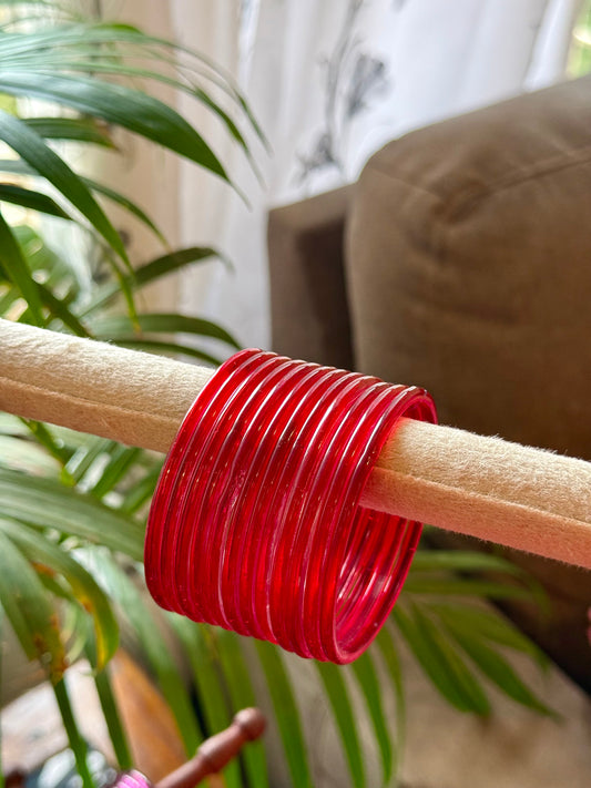 Red Jelly Bangles