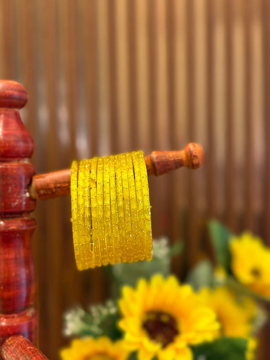 Raindrop Yellow Bangles