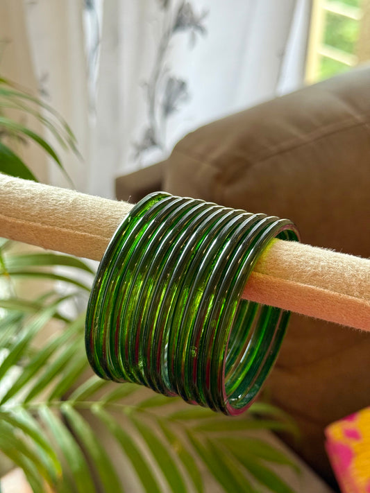 Green Jelly Bangles