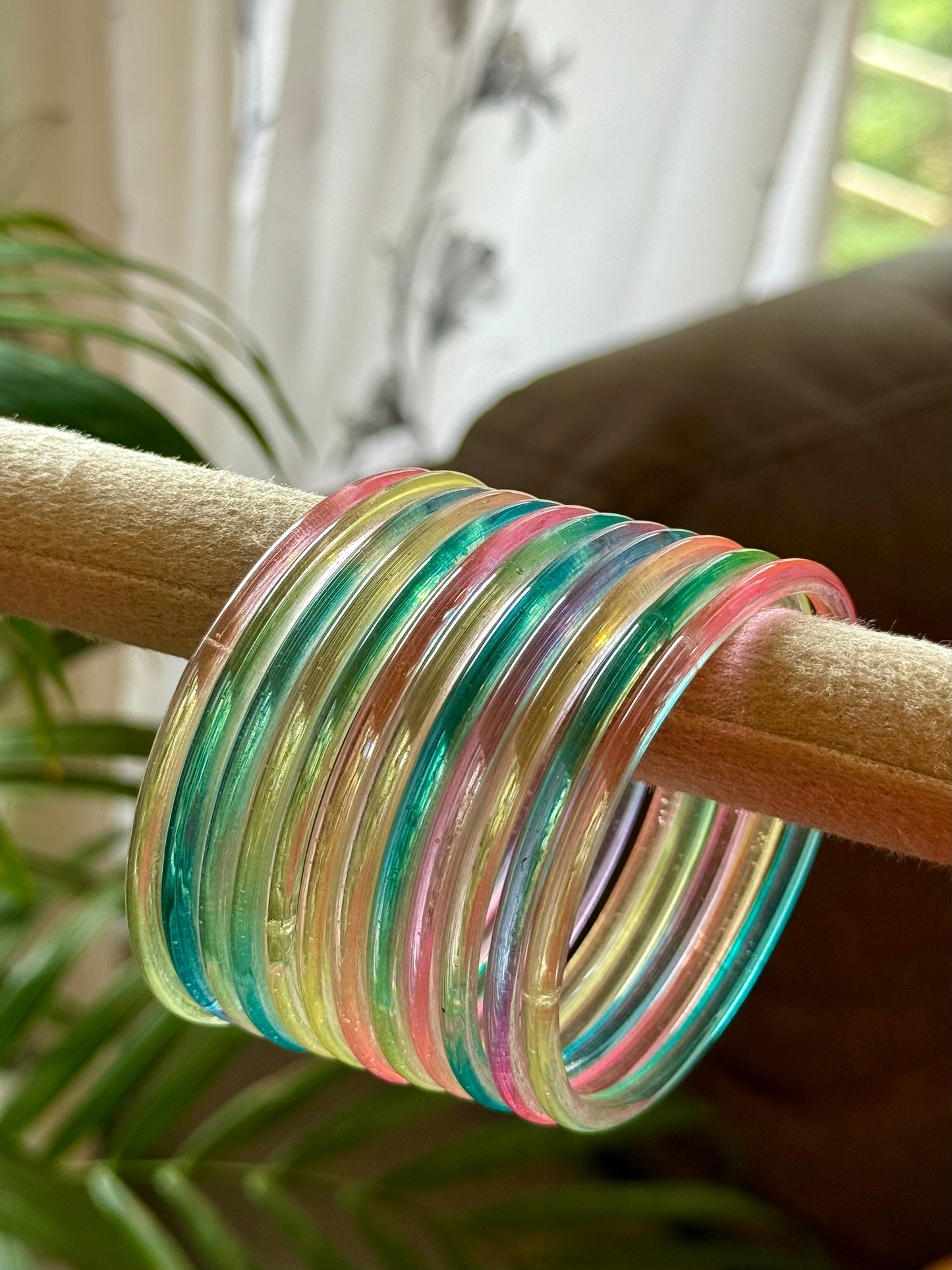 Multicolour Pastel Jelly Bangles