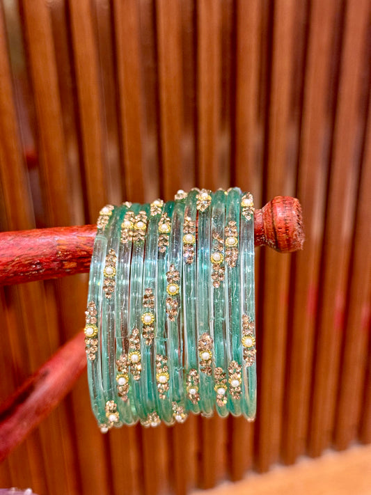 Saraswati Seagreen Bangles