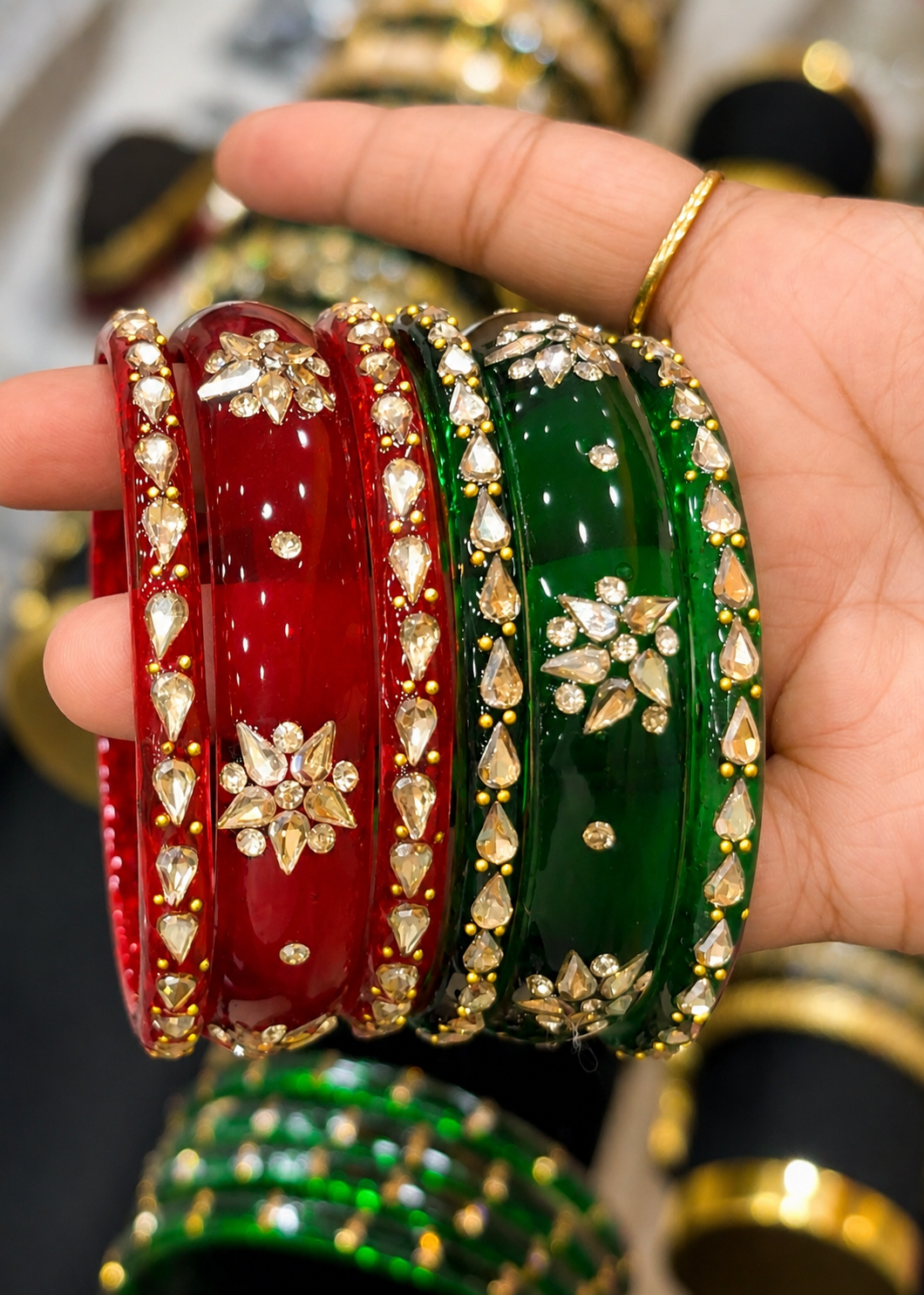 Star Kada Set ( 1 kada 2 Bangles )