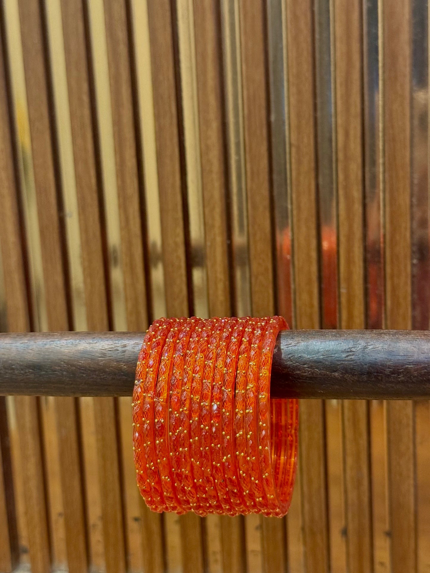 Orange Raindrop Bangles