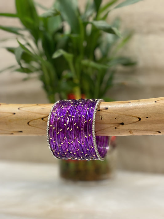 Raindrop Purple Bangles