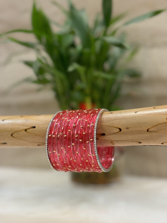 Raindrop Pink Bangles