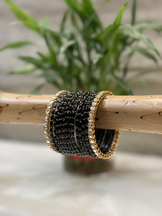 Raindrop Noir Bangles