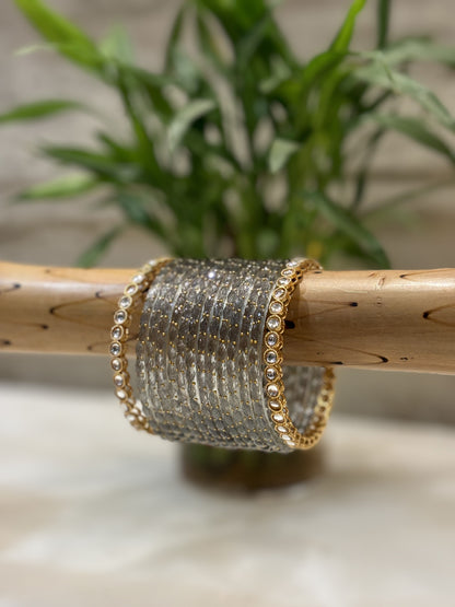Raindrop Grey Bangles