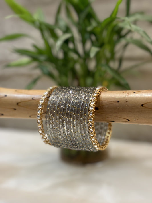 Raindrop Grey Bangles