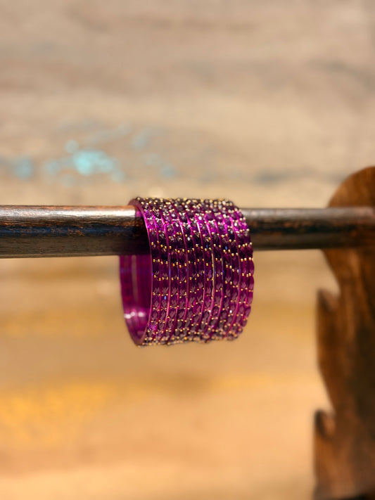 Raindrop Purple Bangles