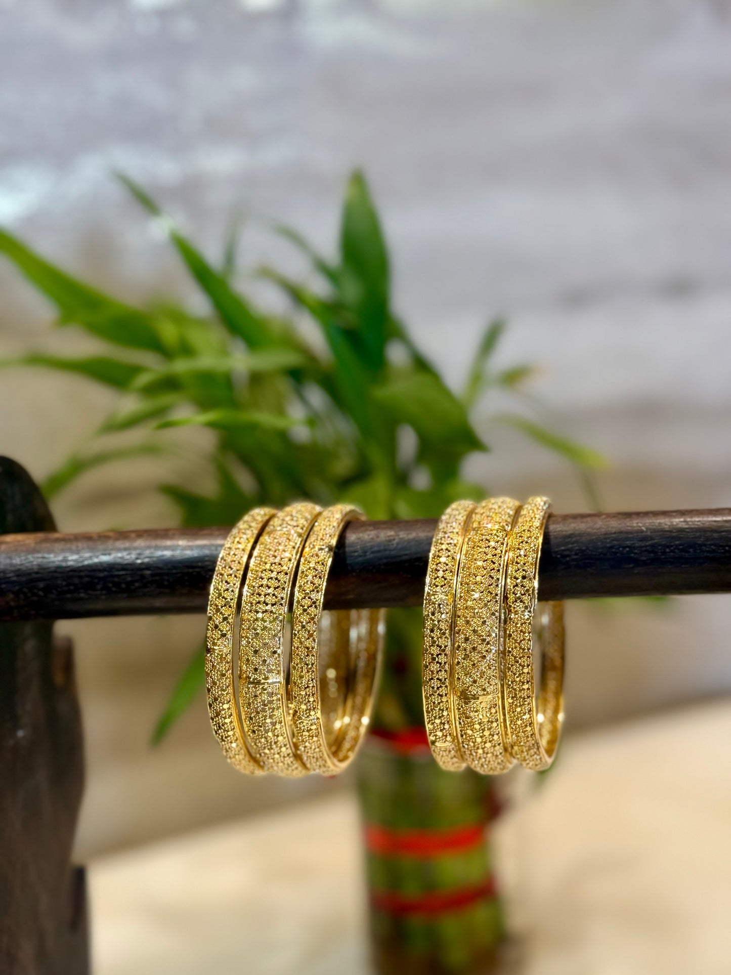 Aaradhya  Gold Kada-Bangle Set